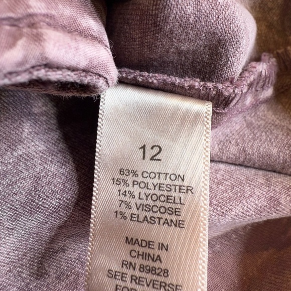 LOGO by Lori Goldstein Button Front Denim Jacket Released Hem Vintage Purple - Picture 14 of 16